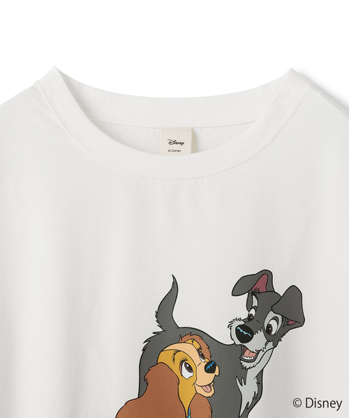 Disney（ディズニー）の「【Disney/ディズニー】わんわん物語レディ＆トランプ半袖プリントTシャツ/LADY and the TRAMP（Tシャツ/カットソー・レディース・グレー/オフホワイト・M/L/LL）」の10枚目の写真