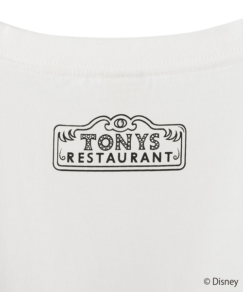 Disney（ディズニー）の「【Disney/ディズニー】わんわん物語レディ＆トランプ半袖プリントTシャツ/LADY and the TRAMP（Tシャツ/カットソー・レディース・グレー/オフホワイト・M/L/LL）」の9枚目の写真