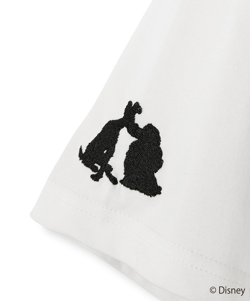 Disney（ディズニー）の「【Disney/ディズニー】わんわん物語レディ＆トランプ半袖プリントTシャツ/LADY and the TRAMP（Tシャツ/カットソー・レディース・グレー/オフホワイト・M/L/LL）」の6枚目の写真