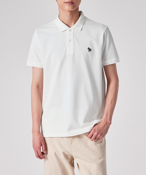 Paul Smith - 希少限定品☆ポール・スミス【GOLF】肩ロゴ ポロシャツ☆M☆白 Sports Stripe Zebra” ポロシャツ / 553513 534L（ポロシャツ