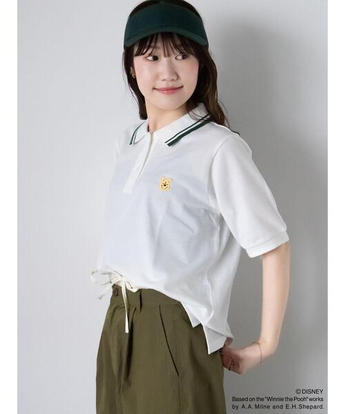 ehka sopo(エヘカソポ)の「【Disney】プーさん/ポロシャツ(Tシャツ/カットソー・レディース・レッド/ネイビー/オフホワイト・F)」の8枚目の写真