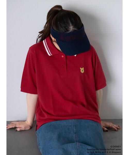 ehka sopo(エヘカソポ)の「【Disney】プーさん/ポロシャツ(Tシャツ/カットソー・レディース・レッド/ネイビー/オフホワイト・F)」の16枚目の写真