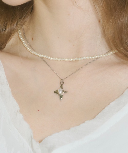 GIUNON（ジウノン）の「hand formed diamond necklace / ハンドフォームダイヤモンドネックレス（ネックレス・レディース・シルバー・FREE）」の12枚目の写真