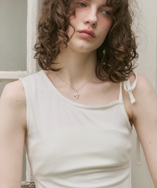 GIUNON（ジウノン）の「hand formed diamond necklace / ハンドフォームダイヤモンドネックレス（ネックレス・レディース・シルバー・FREE）」の8枚目の写真