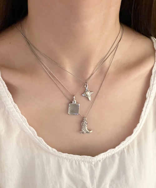 GIUNON（ジウノン）の「hand formed diamond necklace / ハンドフォームダイヤモンドネックレス（ネックレス・レディース・シルバー・FREE）」の16枚目の写真