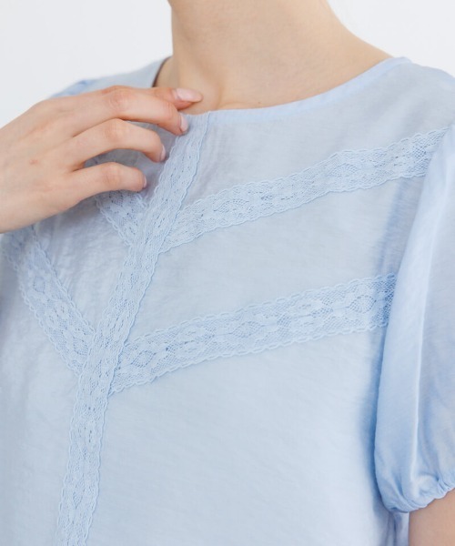 flower（フラワー）の「レースパフブラウス（シャツ/ブラウス・レディース・アイボリー/ブルー・FREE）」の8枚目の写真