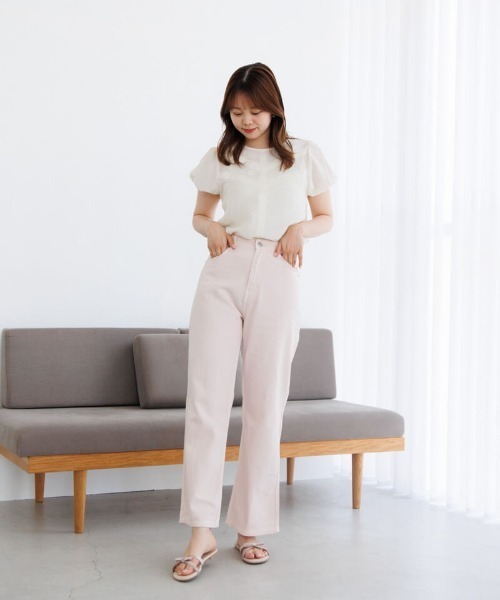 flower（フラワー）の「レースパフブラウス（シャツ/ブラウス・レディース・アイボリー/ブルー・FREE）」の10枚目の写真