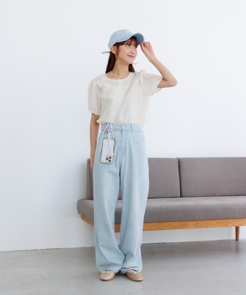 flower（フラワー）の「レースパフブラウス（シャツ/ブラウス・レディース・アイボリー/ブルー・FREE）」の13枚目の写真