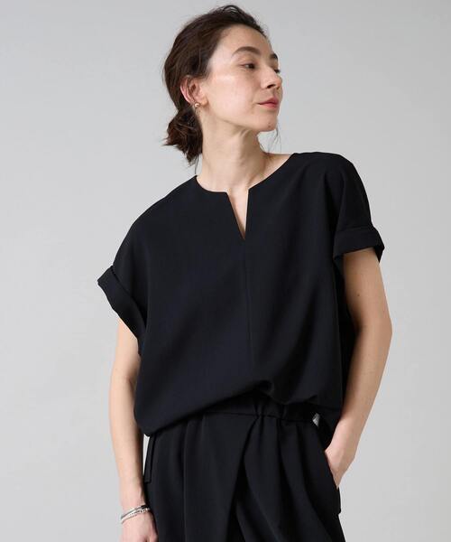 【新品タグ付き】Liesse キーネックオーバーブラウス キーネックオーバーブラウス（シャツ/ブラウス）｜Liesse