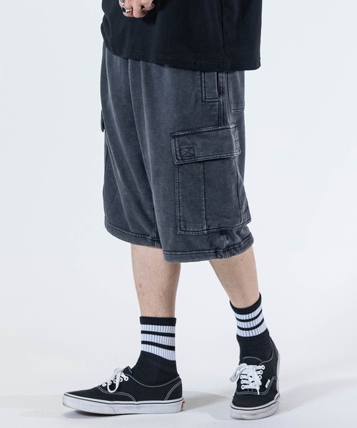 JOHN'S CLOSET（ジョンズクローゼット）の「【13】ケミカルウォッシュ スウェットワイド カーゴショーツ（その他パンツ・メンズ・チャコールグレー/カーキ・MEDIUM/LARGE）」の8枚目の写真