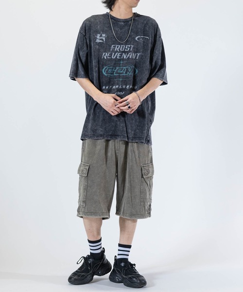 JOHN'S CLOSET（ジョンズクローゼット）の「【13】ケミカルウォッシュ スウェットワイド カーゴショーツ（その他パンツ・メンズ・チャコールグレー/カーキ・MEDIUM/LARGE）」の6枚目の写真