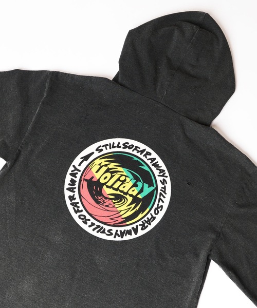 HOLIDAY（ホリデイ）の「SUPER FINE DRY DAMAGE L/S HOODIE (RASTER CIRCLE) スーパーファインドライダメージロングスリーブフーディー (ラスタサークル)（パーカー・レディース・ブラック/シルバーグレー/ホワイト・ONE SIZE）」の22枚目の写真