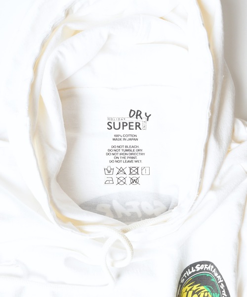 HOLIDAY（ホリデイ）の「SUPER FINE DRY DAMAGE L/S HOODIE (RASTER CIRCLE) スーパーファインドライダメージロングスリーブフーディー (ラスタサークル)（パーカー・レディース・ブラック/シルバーグレー/ホワイト・ONE SIZE）」の18枚目の写真