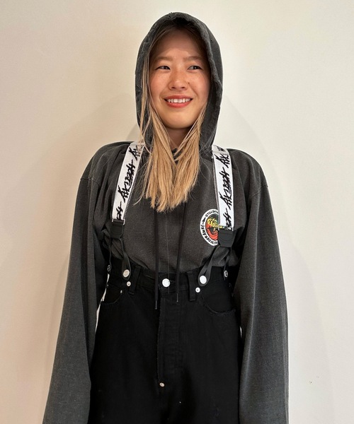 HOLIDAY（ホリデイ）の「SUPER FINE DRY DAMAGE L/S HOODIE (RASTER CIRCLE) スーパーファインドライダメージロングスリーブフーディー (ラスタサークル)（パーカー・レディース・ブラック/シルバーグレー/ホワイト・ONE SIZE）」の13枚目の写真