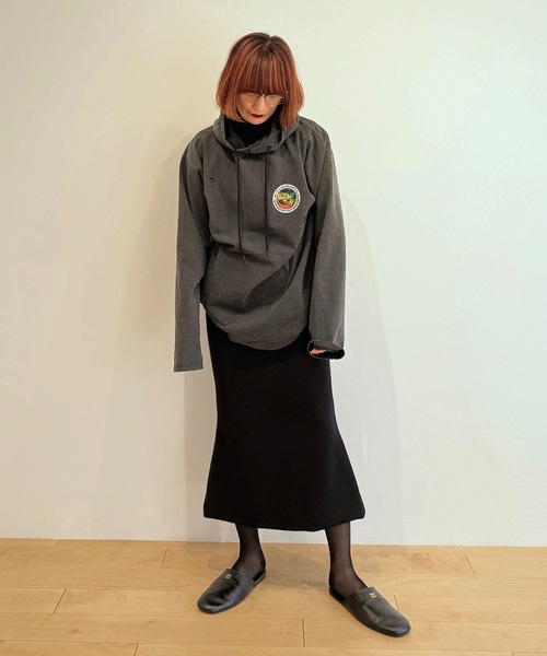 HOLIDAY（ホリデイ）の「SUPER FINE DRY DAMAGE L/S HOODIE (RASTER CIRCLE) スーパーファインドライダメージロングスリーブフーディー (ラスタサークル)（パーカー・レディース・ブラック/シルバーグレー/ホワイト・ONE SIZE）」の9枚目の写真