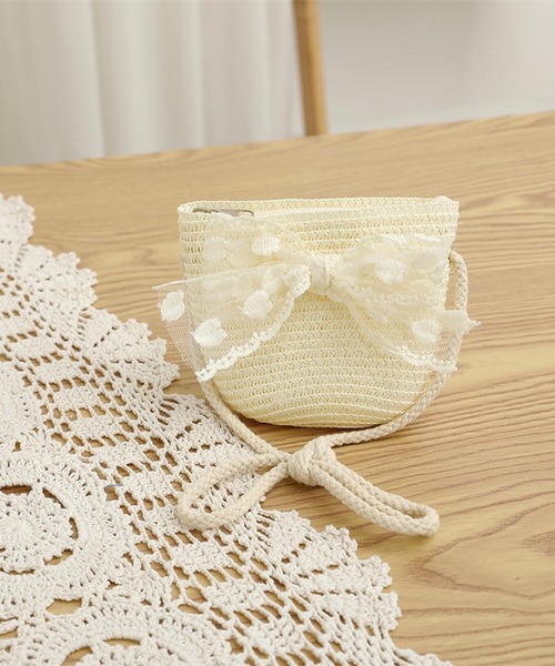 LQ様 lulunoix/ハートレースリボンポシェット N15395（ショルダーバッグ