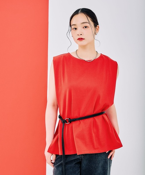 LEPSIM（レプシィム）の「ボックスタックノースリーブ 290766（Tシャツ