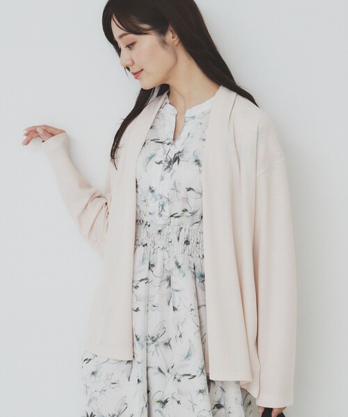 index(インデックス)の「シアージャージミドル丈カーディガン【接触冷感/UVケア/洗濯機洗い可】(カーディガン/ボレロ・レディース・ブラック/ナチュラル/グレー・00)」の22枚目の写真