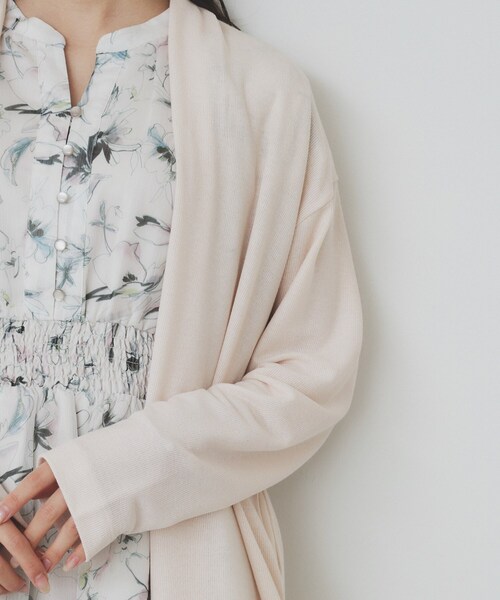 index(インデックス)の「シアージャージミドル丈カーディガン【接触冷感/UVケア/洗濯機洗い可】(カーディガン/ボレロ・レディース・ブラック/ナチュラル/グレー・00)」の14枚目の写真