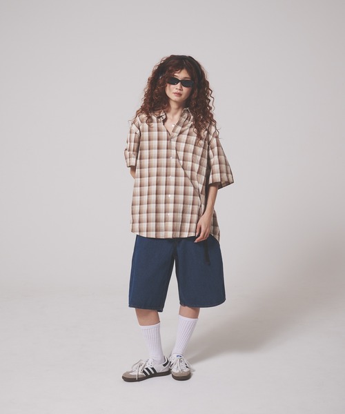 FIRST DOWN（ファーストダウン）の「マドラスチェック ショートスリーブ  シャツ（シャツ/ブラウス・メンズ・ブラック系/ブラウン系・M/L/XL）」の11枚目の写真