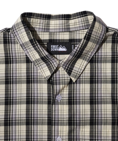 FIRST DOWN（ファーストダウン）の「マドラスチェック ショートスリーブ  シャツ（シャツ/ブラウス・メンズ・ブラック系/ブラウン系・M/L/XL）」の16枚目の写真