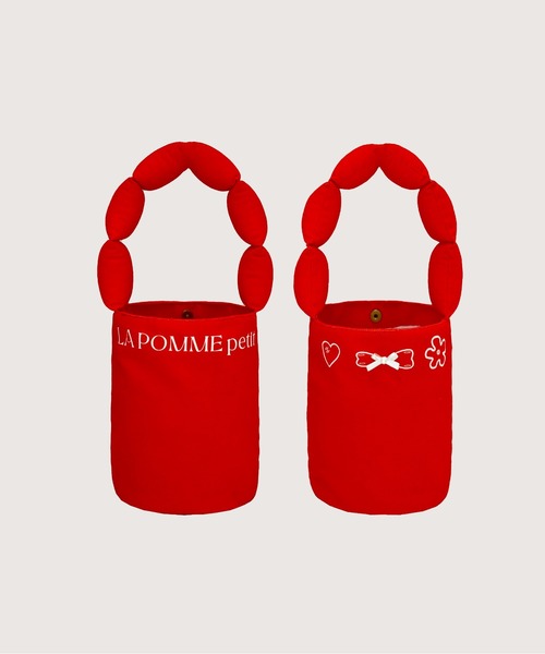 LA POMME petit(ラポミ・プチ)の「LA POMME petit Puffy Strap Bucket Bag(ハンドバッグ・レディース・ブルー/ブラック/レッド・FREE)」の12枚目の写真