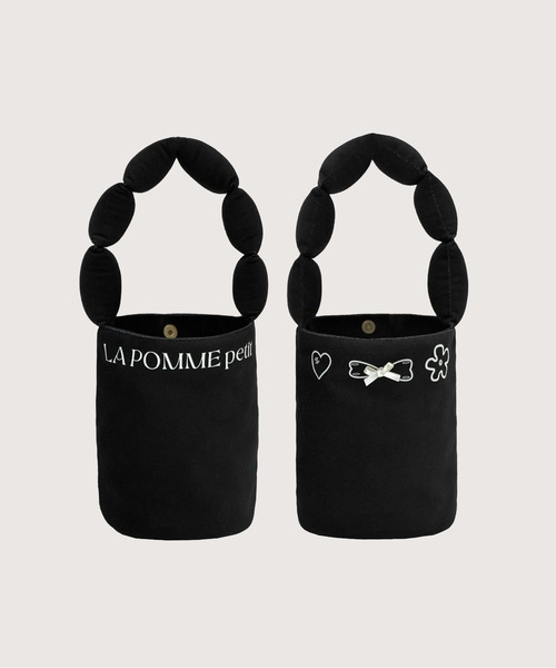 LA POMME petit(ラポミ・プチ)の「LA POMME petit Puffy Strap Bucket Bag(ハンドバッグ・レディース・ブルー/ブラック/レッド・FREE)」の11枚目の写真