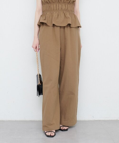natural couture（ナチュラルクチュール）の「【WEB限定】シャーリングキャミパンツセット（その他パンツ・レディース・ブラウン/レンガ/ライトベージュ/ブラック・FREE）」の18枚目の写真