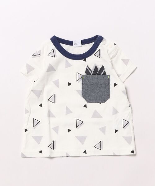 RAGMART(ラグマート)の「モチーフチーフ付きTシャツ(Tシャツ/カットソー・キッズ・その他/オフホワイト/グレー/ドット・70cm/90cm)」の3枚目の写真