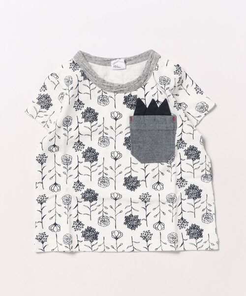 RAGMART(ラグマート)の「モチーフチーフ付きTシャツ(Tシャツ/カットソー・キッズ・その他/オフホワイト/グレー/ドット・70cm/90cm)」の4枚目の写真