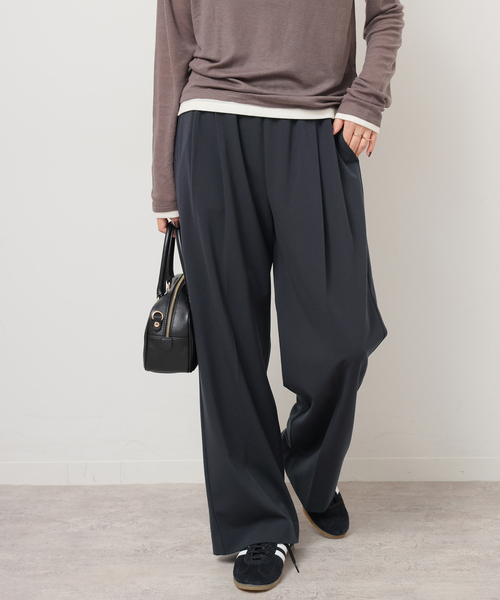 追加/一部WEB限定/新色》スムースフレアタックパンツ