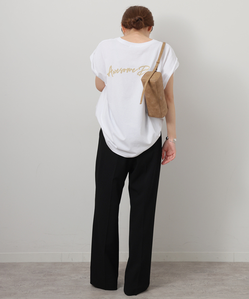 JOURNAL STANDARD relume(ジャーナルスタンダード レリューム)の「《追加/一部WEB限定/新色》スムースフレアタックパンツ(スラックス・レディース・チャコールグレー/ネイビー/ブラック・36/38)」の9枚目の写真