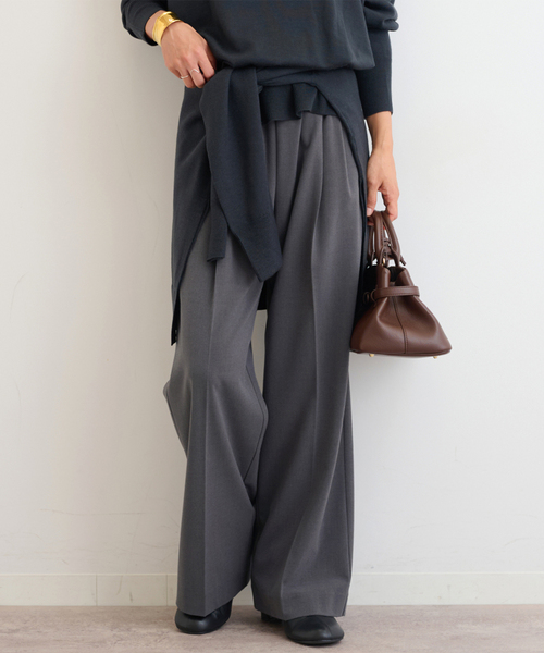 JOURNAL STANDARD relume(ジャーナルスタンダード レリューム)の「《追加/一部WEB限定/新色》スムースフレアタックパンツ(スラックス・レディース・チャコールグレー/ネイビー/ブラック・36/38)」の15枚目の写真