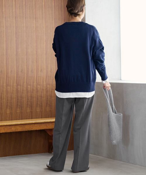 JOURNAL STANDARD relume(ジャーナルスタンダード レリューム)の「《追加/一部WEB限定/新色》スムースフレアタックパンツ(スラックス・レディース・チャコールグレー/ネイビー/ブラック・36/38)」の19枚目の写真