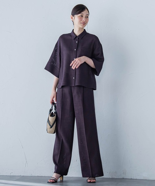 LAUTREAMONT（ロートレアモン）の「エアブリーズクロップドシャツ≪洗濯機で洗える≫（シャツ/ブラウス・レディース・オフホワイト/ブラウン系その他/ベージュ系その他・9号）」の19枚目の写真