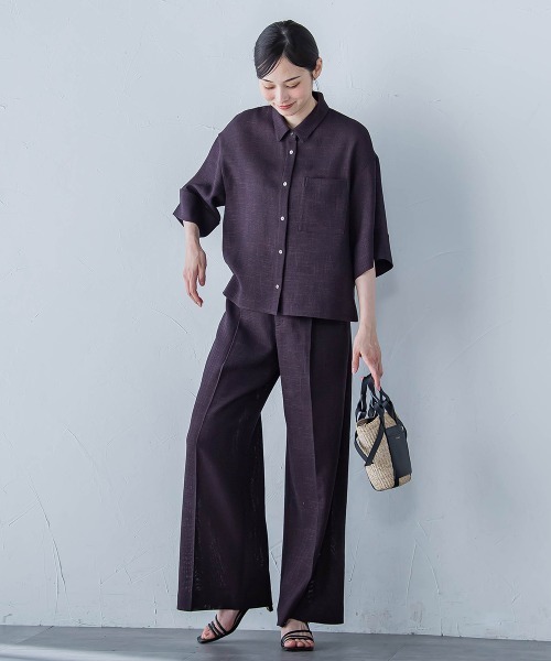 LAUTREAMONT（ロートレアモン）の「エアブリーズクロップドシャツ≪洗濯機で洗える≫（シャツ/ブラウス・レディース・オフホワイト/ブラウン系その他/ベージュ系その他・9号）」の20枚目の写真