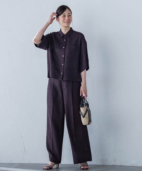 LAUTREAMONT（ロートレアモン）の「エアブリーズクロップドシャツ≪洗濯機で洗える≫（シャツ/ブラウス・レディース・オフホワイト/ブラウン系その他/ベージュ系その他・9号）」の21枚目の写真