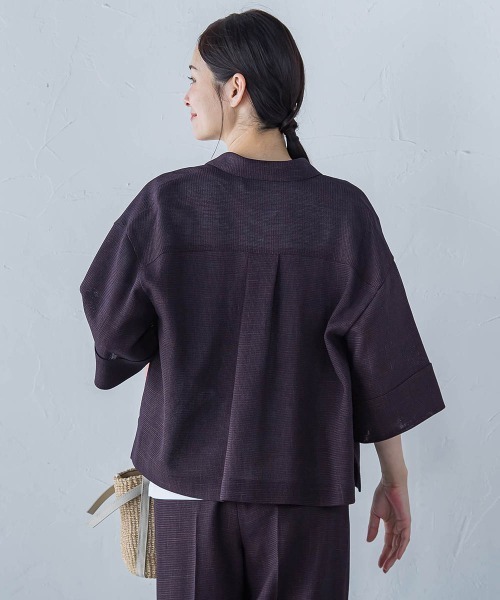 LAUTREAMONT（ロートレアモン）の「エアブリーズクロップドシャツ≪洗濯機で洗える≫（シャツ/ブラウス・レディース・オフホワイト/ブラウン系その他/ベージュ系その他・9号）」の14枚目の写真