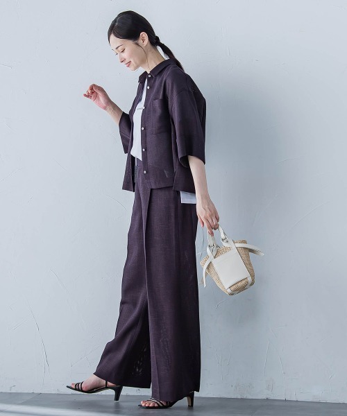 LAUTREAMONT（ロートレアモン）の「エアブリーズクロップドシャツ≪洗濯機で洗える≫（シャツ/ブラウス・レディース・オフホワイト/ブラウン系その他/ベージュ系その他・9号）」の17枚目の写真