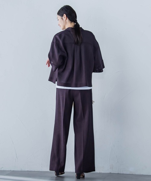 LAUTREAMONT（ロートレアモン）の「エアブリーズクロップドシャツ≪洗濯機で洗える≫（シャツ/ブラウス・レディース・オフホワイト/ブラウン系その他/ベージュ系その他・9号）」の11枚目の写真