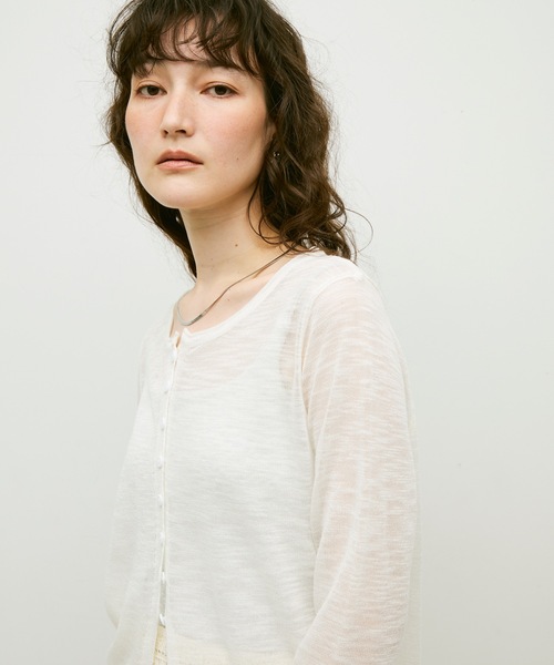 Lutim by u(ルチバイユー)の「Mist sheer cardigan / ミストシアーカーディガン(カーディガン/ボレロ・レディース・ブラック/イエロー/ホワイト/グレー・FREE)」の12枚目の写真