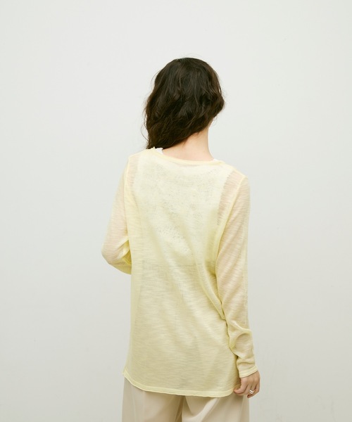 v*0様 定価2.4万円 アパルトモン Sheer Cardigan シアー カ Sheer Cardiganのコーディネートスナップ（WEB VC.N）｜L