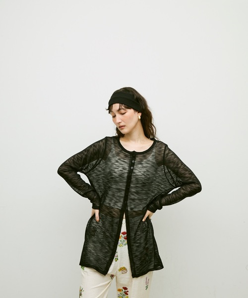 Lutim by u(ルチバイユー)の「Mist sheer cardigan / ミストシアーカーディガン(カーディガン/ボレロ・レディース・ブラック/イエロー/ホワイト/グレー・FREE)」の17枚目の写真