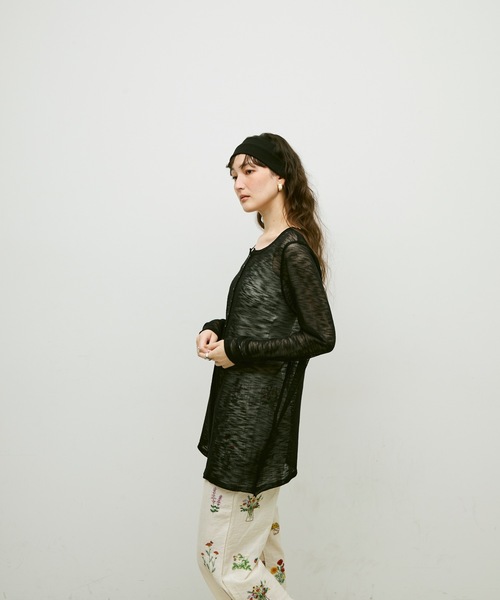 Lutim by u(ルチバイユー)の「Mist sheer cardigan / ミストシアーカーディガン(カーディガン/ボレロ・レディース・ブラック/イエロー/ホワイト/グレー・FREE)」の18枚目の写真