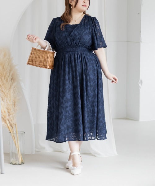 シアー花柄カシュクールワンピース（ワンピース）｜CLETTE（クレット