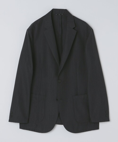 SHIPS（シップス）の「SHIPS: シアサッカー ジャケット（テーラードジャケット・メンズ・ダークグレー/ネイビー・SMALL/MEDIUM/LARGE）」の2枚目の写真