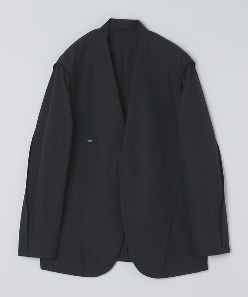 SHIPS（シップス）の「SHIPS: シアサッカー ジャケット（テーラードジャケット・メンズ・ダークグレー/ネイビー・SMALL/MEDIUM/LARGE）」の4枚目の写真