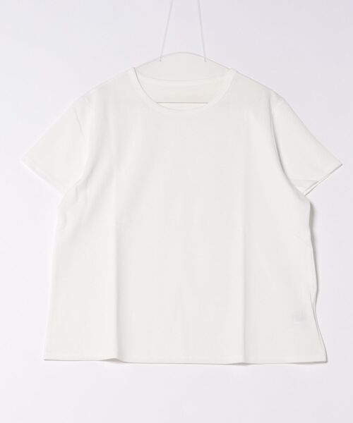 Ruwan yu(ルワンユー)の「シルクタッチコットンナイロンTシャツ【大きいサイズ対応】(Tシャツ/カットソー・レディース・ホワイト/ブラック・L/4L/3L/LL)」の3枚目の写真