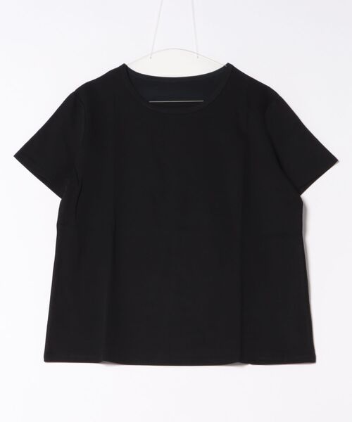 Ruwan yu(ルワンユー)の「シルクタッチコットンナイロンTシャツ【大きいサイズ対応】(Tシャツ/カットソー・レディース・ホワイト/ブラック・L/4L/3L/LL)」の4枚目の写真