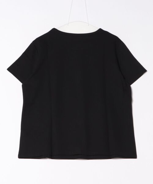 Ruwan yu(ルワンユー)の「シルクタッチコットンナイロンTシャツ【大きいサイズ対応】(Tシャツ/カットソー・レディース・ホワイト/ブラック・L/4L/3L/LL)」の5枚目の写真